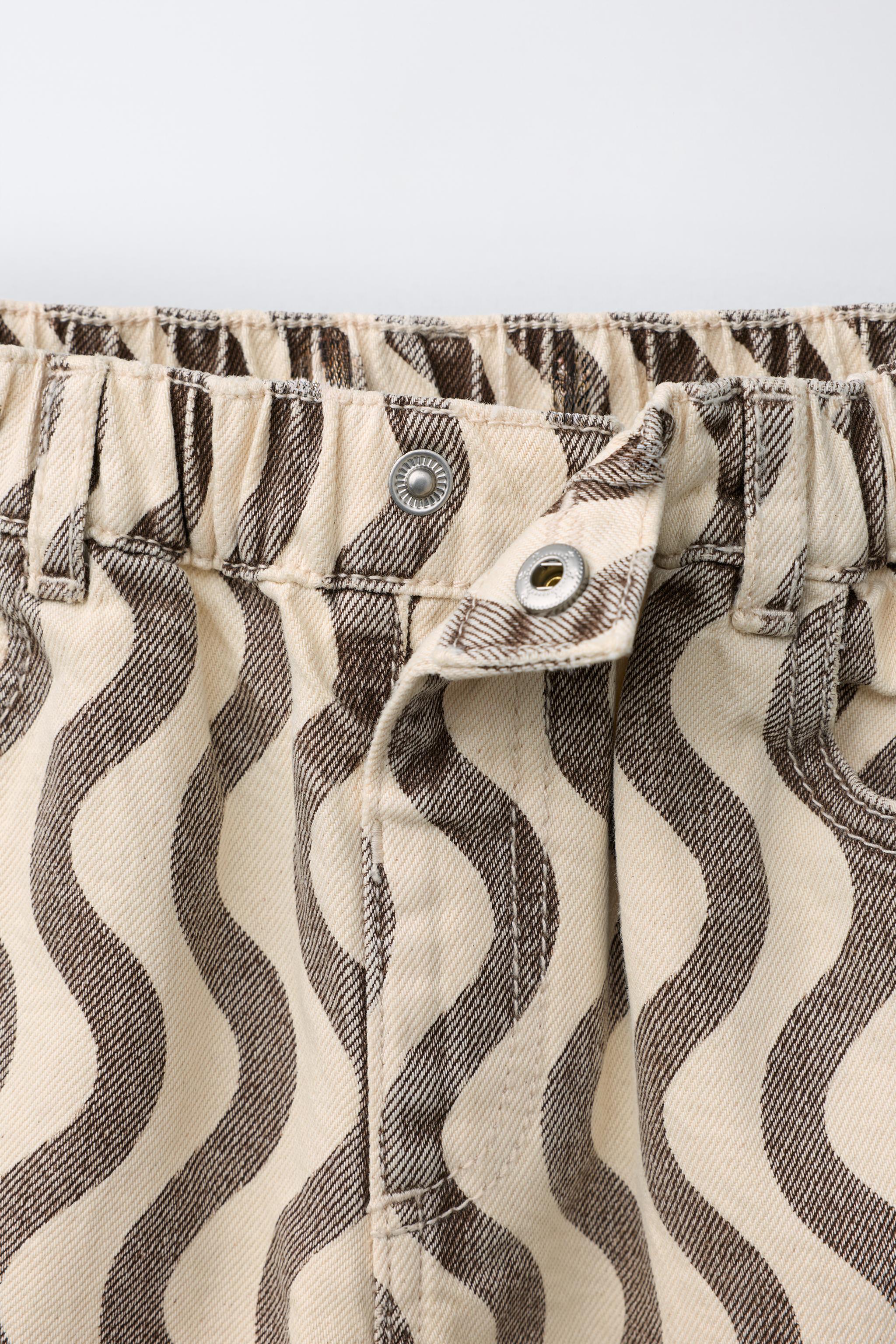 GEOMETRIC PRINT JEANS